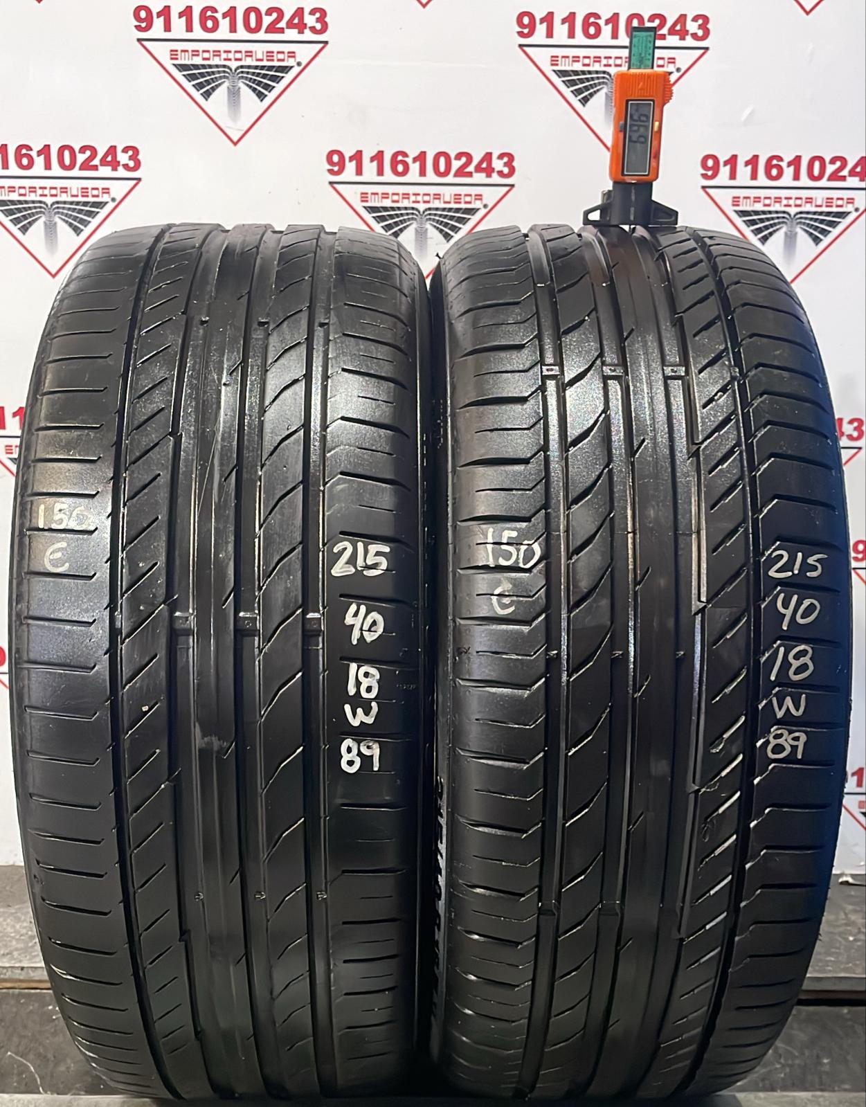 CONTINENTAL CONTISPORTCONTACT 3 USADO  215/40 R18 89 W